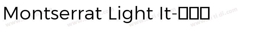 Montserrat Light It字体转换